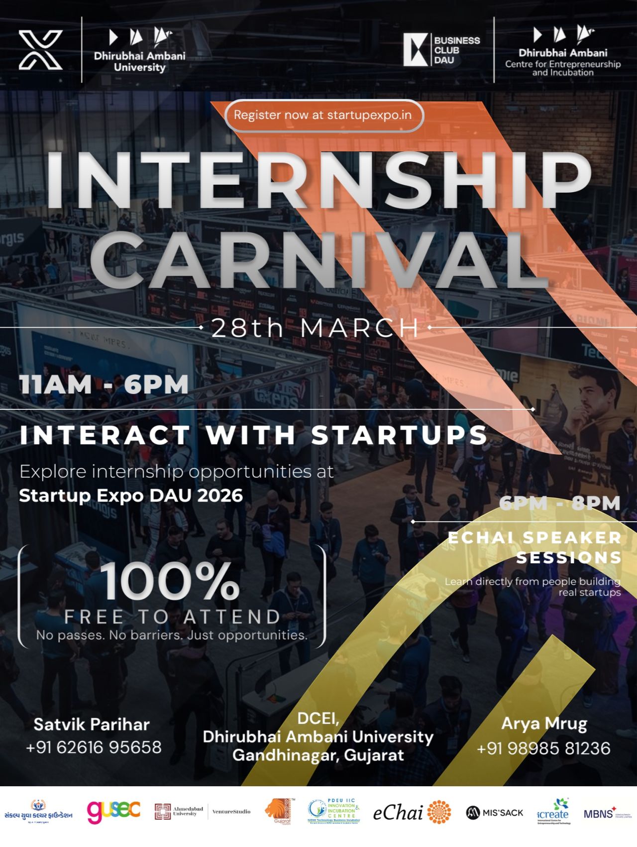 Startup Expo at Dhirubhai Ambani University, Gandhinagar